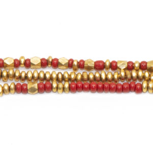Bracelet Apala rouge et doré