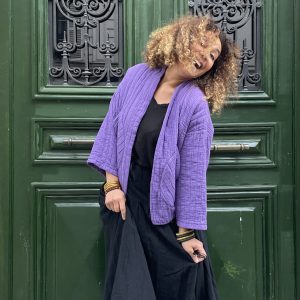 Veste en gaze de coton violet