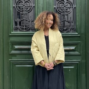 veste en gaze de coton jaune maïs