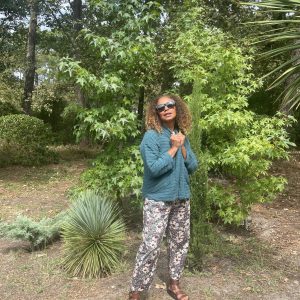 veste-kimono bleu canard-Mukasa