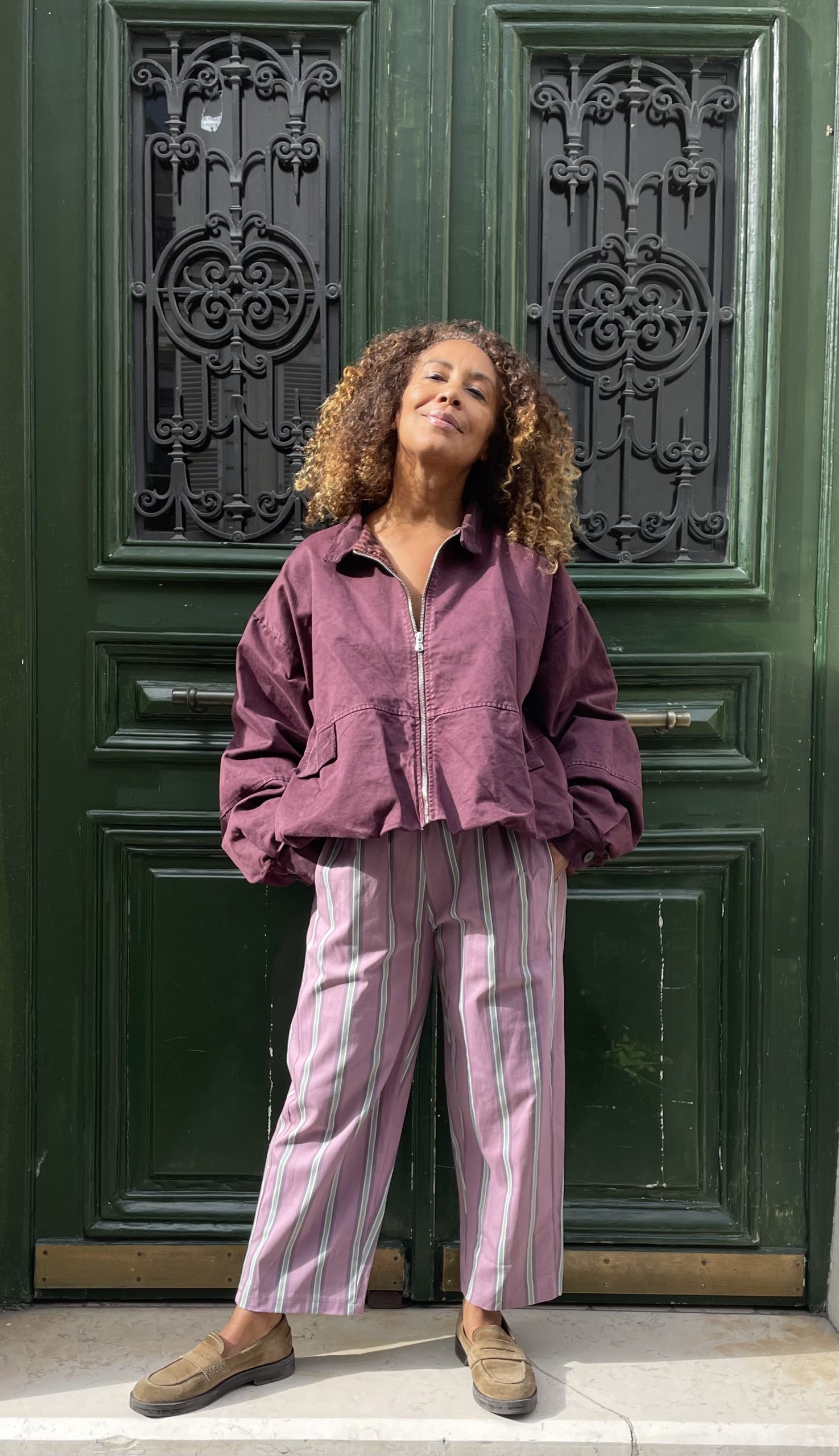 Bombers zippé burgundy-Johanna Paris-Mukasa