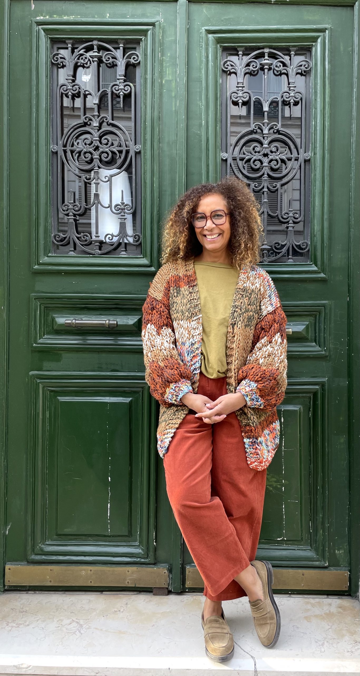 Gilet en grosses mailles fait main-Mukasa