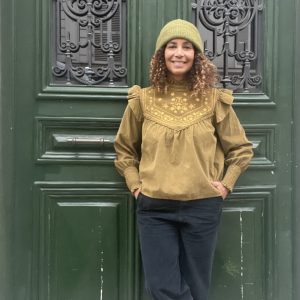 Blouse en velours milleraies plantation-Mukasa