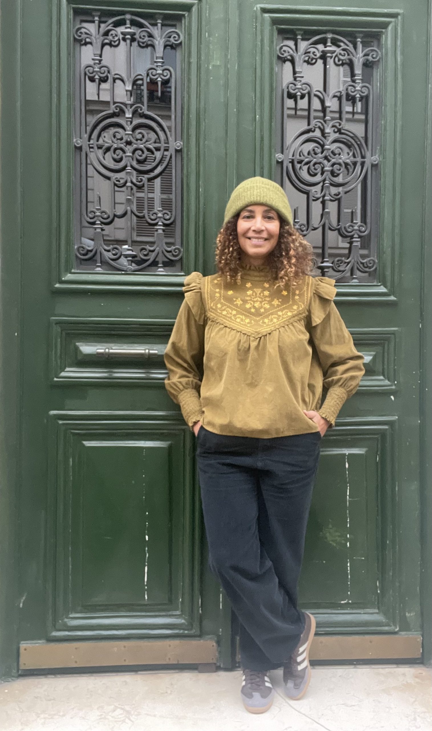 Blouse en velours milleraies plantation-Mukasa