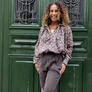 Pantalon magique grosses cotes velours choco-Mukasa