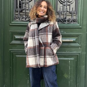 Veste surchemise à carreaux-Mukasa