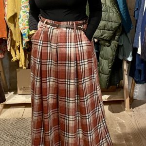 Pantalon jupe-culotte brique-Mukasa