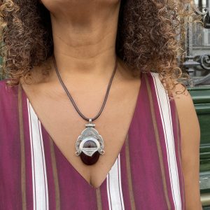 Collier touareg en argent et tourmaline-Mukasa