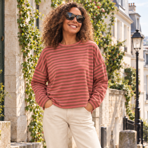 Marinière Rose:Marron