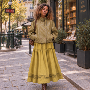 Jupe longue anis-Mukasa.fr