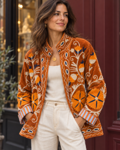 Veste brodée style suzani-Mukasa